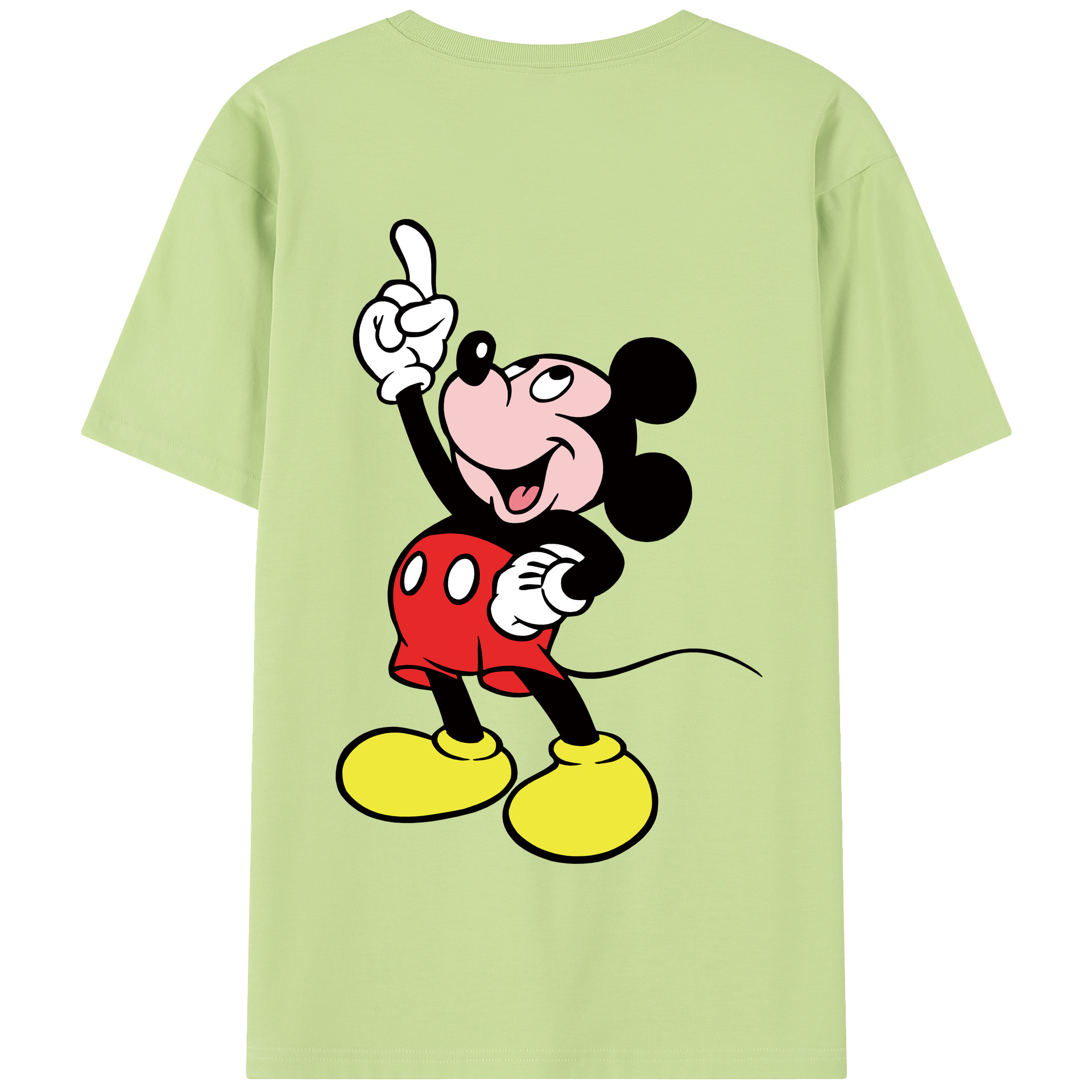 （画像用） ミッキーマウス Mickey Mouse 綿100％半袖Tシャツ（背面プリント）